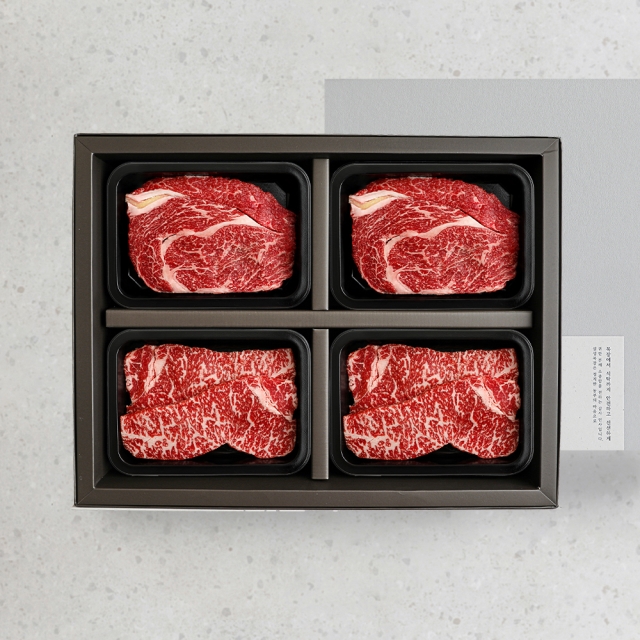 [설성목장]설성한우 정성 특호 선물세트 800g (등심 200g x2팩 채끝 200g x2팩)