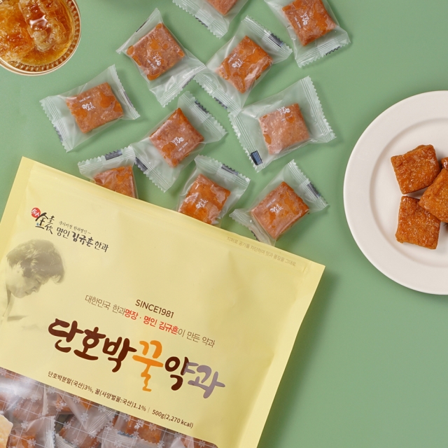 달콤하고 촉촉바삭한 온가족이 믿고 먹는 간식 단호박약과 500g